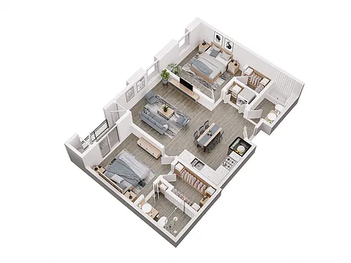 Floor plan 2 Bed 2 Bath
