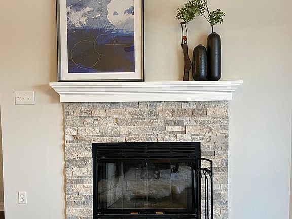 stone fireplace