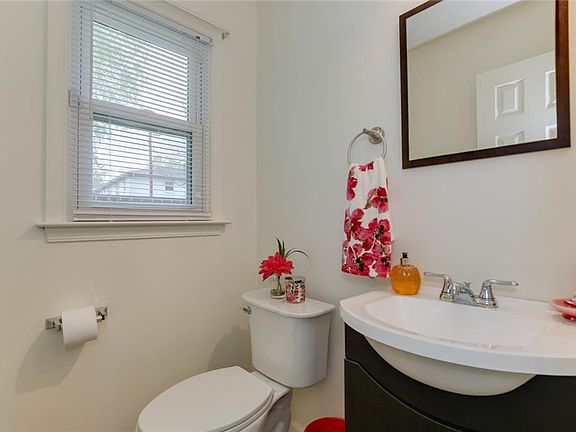 Updated half bath located on the 1st floor 