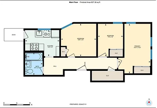 Floor plan 3 Bedrooms, 1 Bathroom