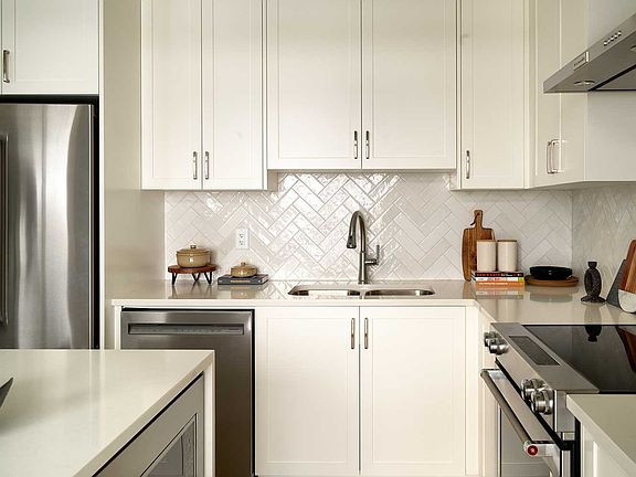 A photo of the kitchen in the Armstrong model in Brightside by Brookfield Residential