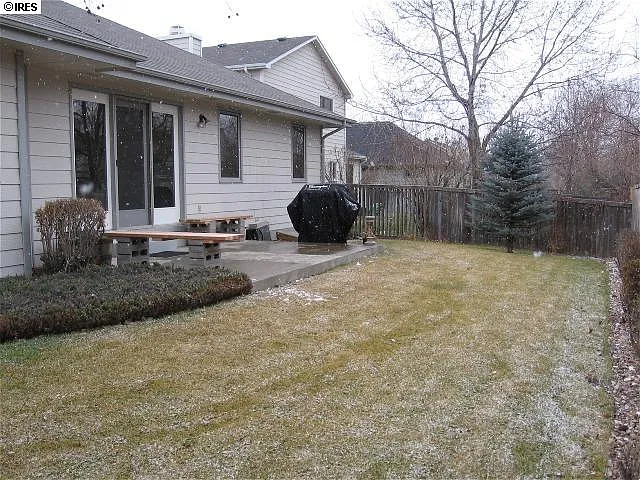 fenced backyard