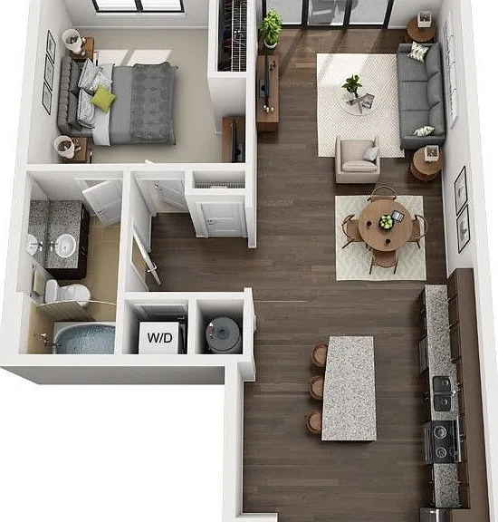 The Four - A5 - 1 Beds - 1 Baths - 816 Sq. ft.