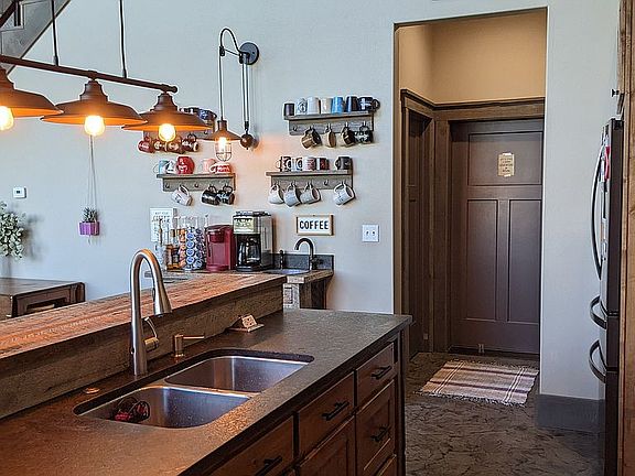 Garage opens into kitchen