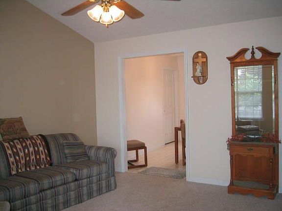 Great room with vaulted ceiling