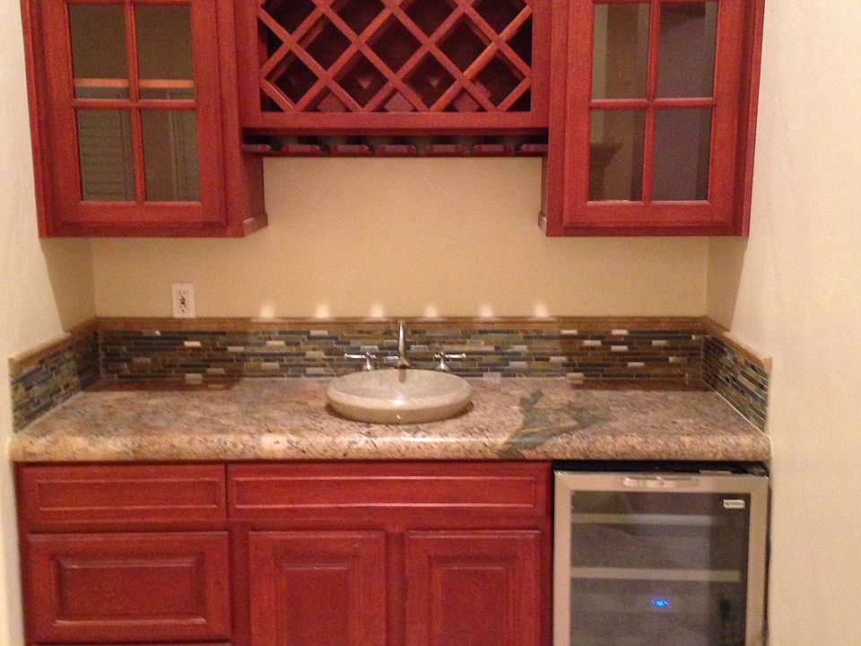 added stone back splash