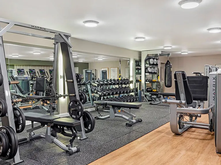Fitness center with strength and TRX equipment