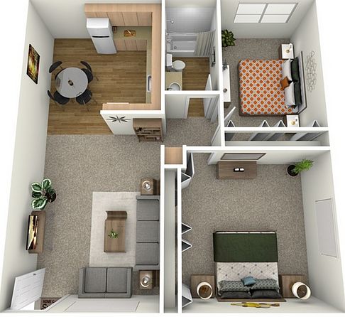 B1 Floorplan: 2 Bedroom, 1 Bathroom B1 Floorplan: 2 Bedroom, 1 Bathroom