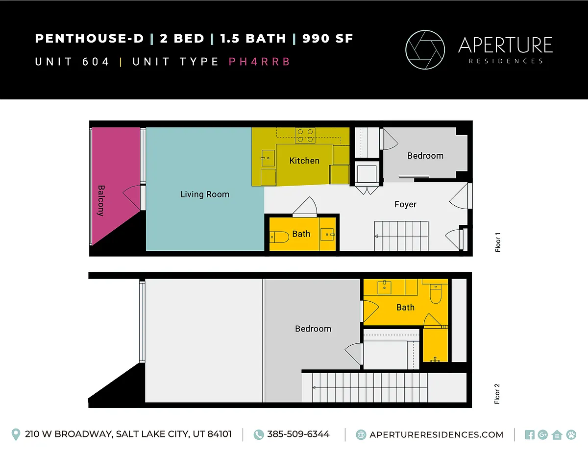 Floor plan 2x1.5 Penthouse-D