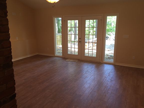 Living room with French door