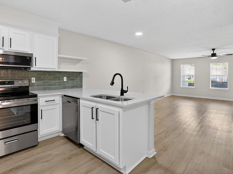 Expansive kitchen and living areas