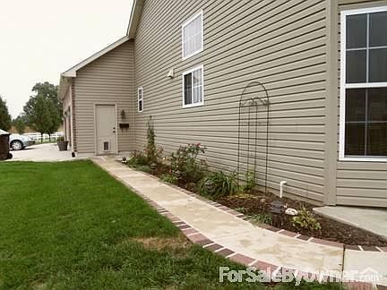 Side walk and entry door