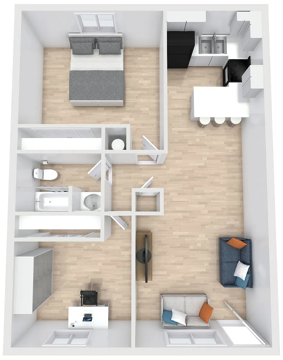 Floor plan 2 Bedrooms