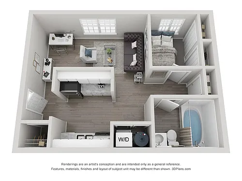 Floor plan 1x1 Standard