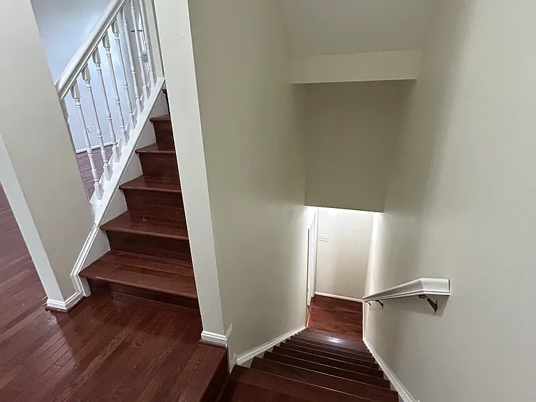 Going down stairs to the basement