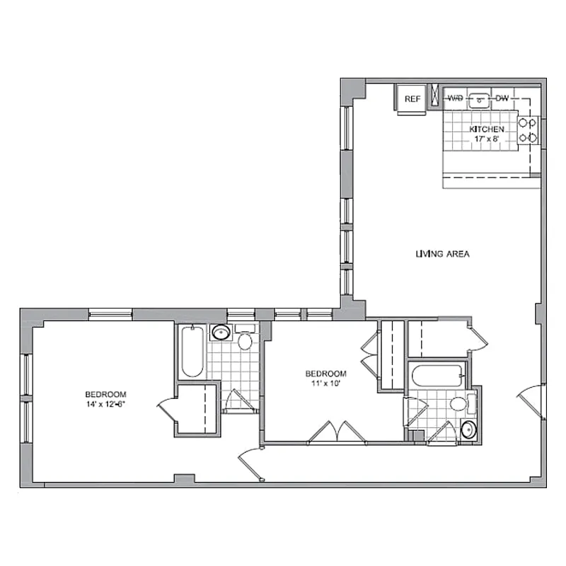 Floor plan 2 Bedroom - C