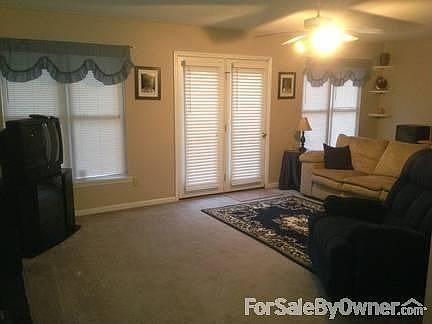 Living room with fireplace