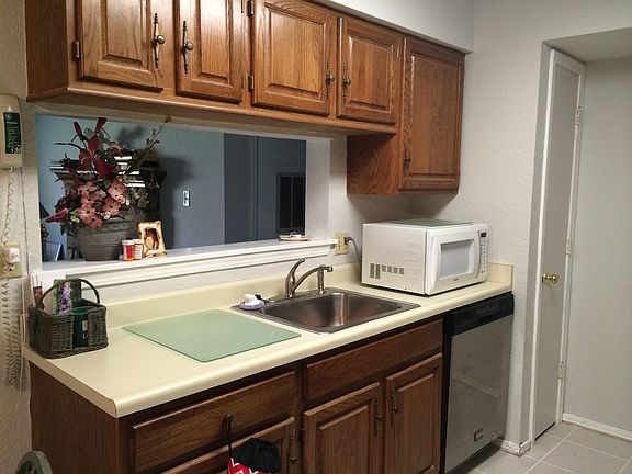 Kitchen opens to living room