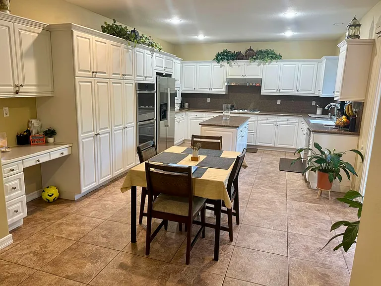 Large kitchen with island and appliances