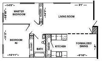Floor plan Two Bedroom