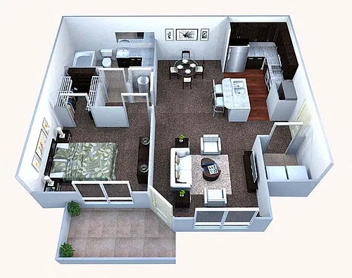 Floor plan A1 1 Bed/1 Bath