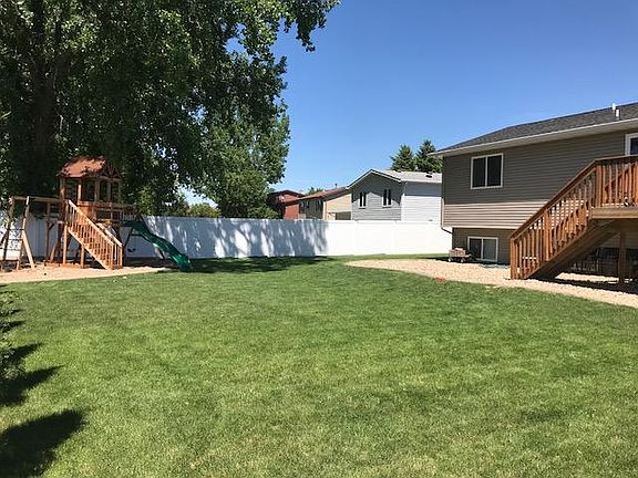 Backyard with play set