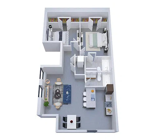 Floor plan Peanut Factory Flats 113