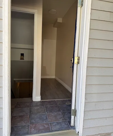 Entrance and storage area