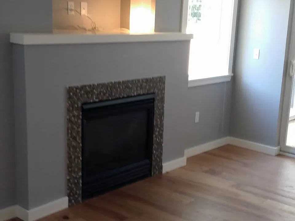Mosaic Tile Gas Fireplace