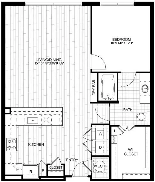 Floor plan 1 Bed/1 Bath-F_A05