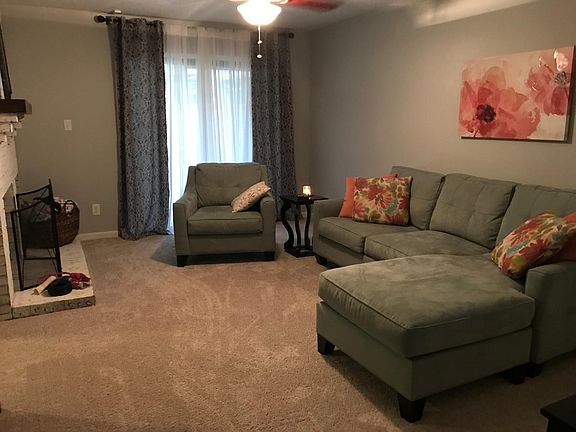 Living room with fireplace