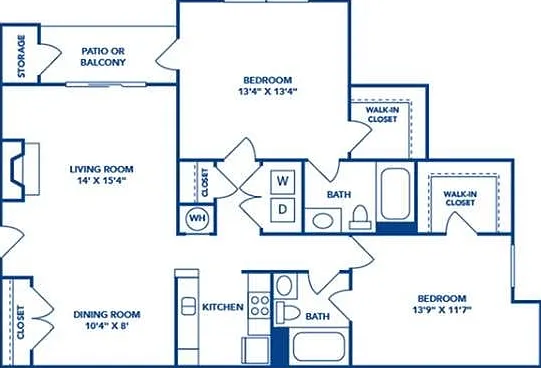 2 Bedroom | 2 Bath | 1132 SF 2 Bedroom | 2 Bath | 1132 SF