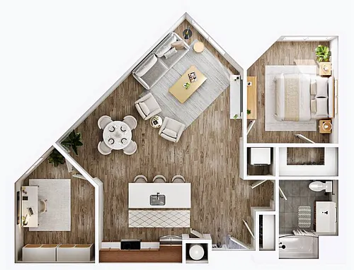 Floor plan A6 with Den