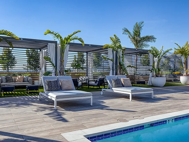 Pergolas at the Rooftop Pool - Esperanza at Duarte Station