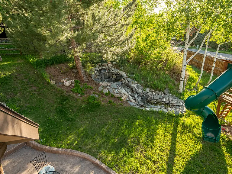 Water feature in the back yard.