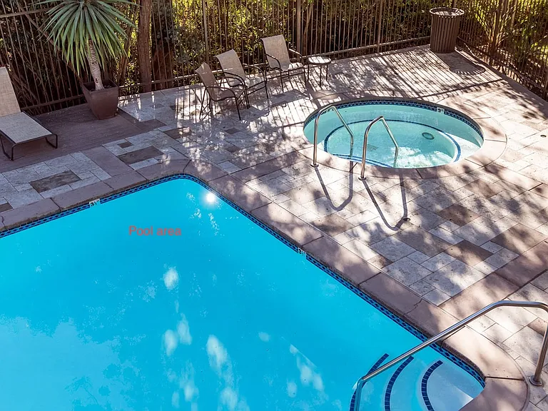 Community pool and jacuzzi