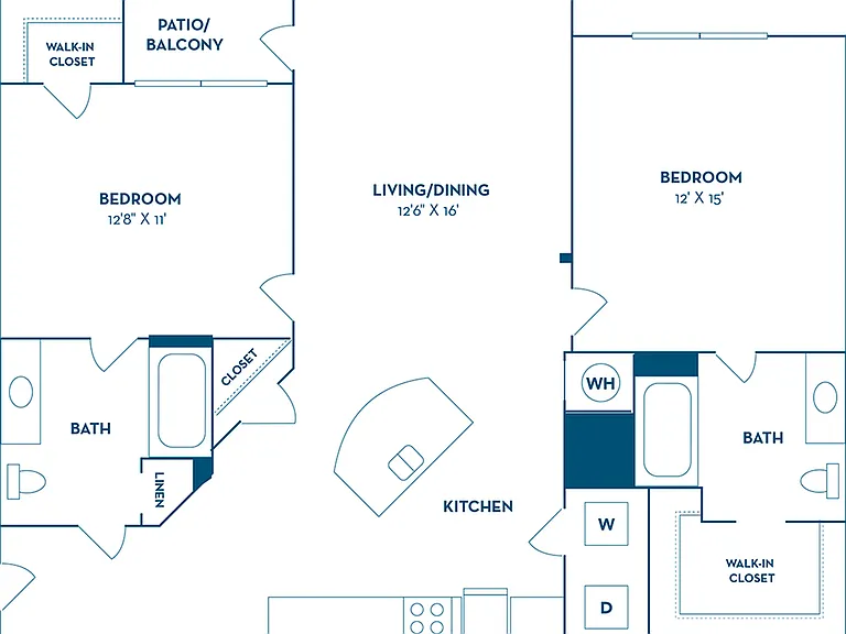 2 Bedroom | 2 Bath | 1093 SF | Renovated 2 Bedroom | 2 Bath | 1093 SF | Renovated