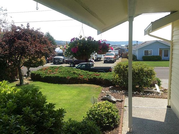 view from door. Peek-a-boo view of water.