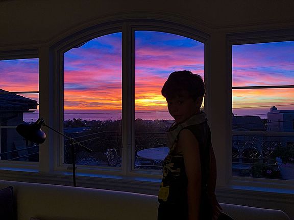 Sunset view from Living Room