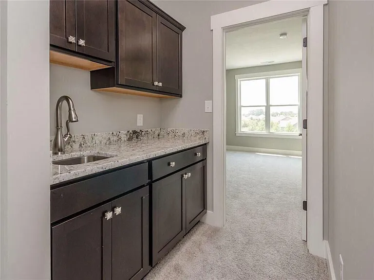 Wet bar on upper level