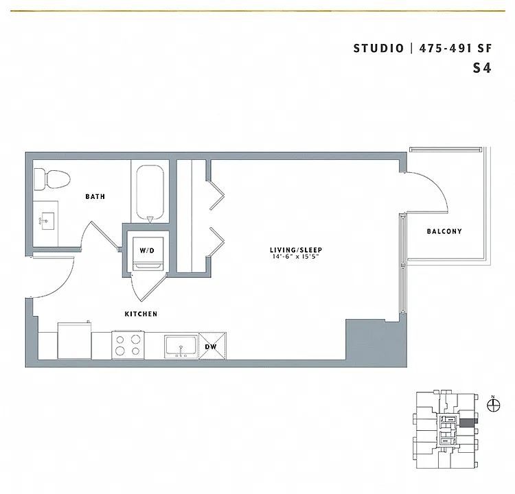 Floor plan Studio S4