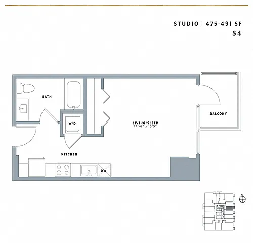 Floor plan Studio S4