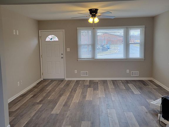 Living room with all new flooring