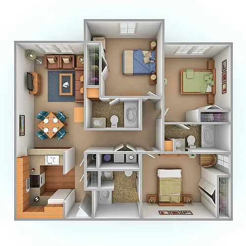 Floor plan 3X3 Standard