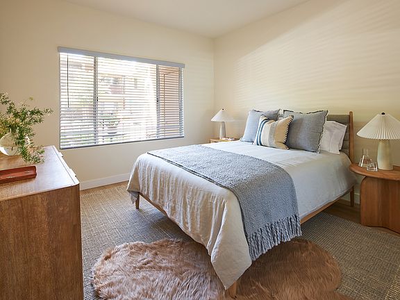 The bedroom in our model unit.