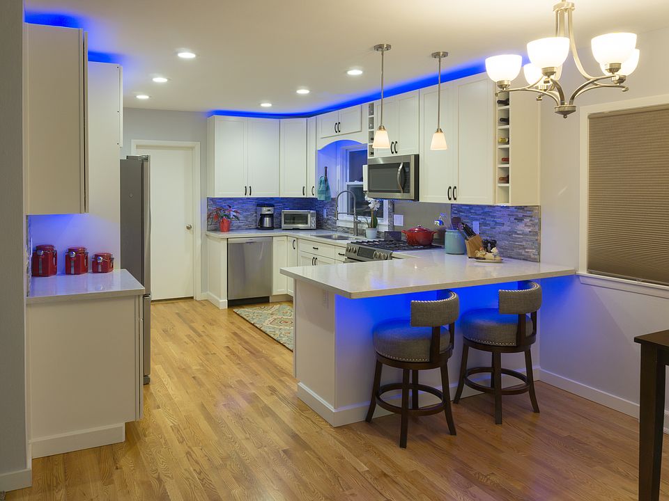  Kitchen with Blue lights