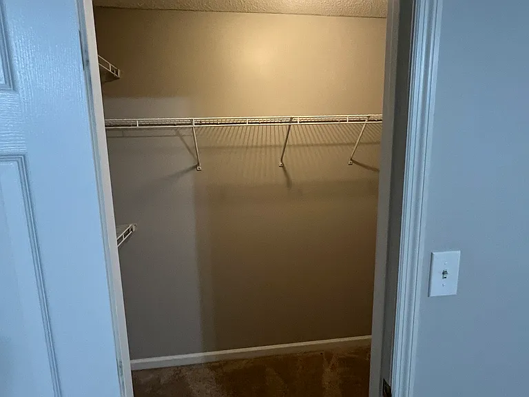 Walk in closet in master
