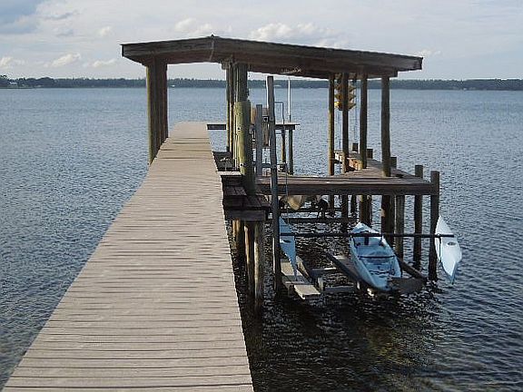 Composite decking on dock