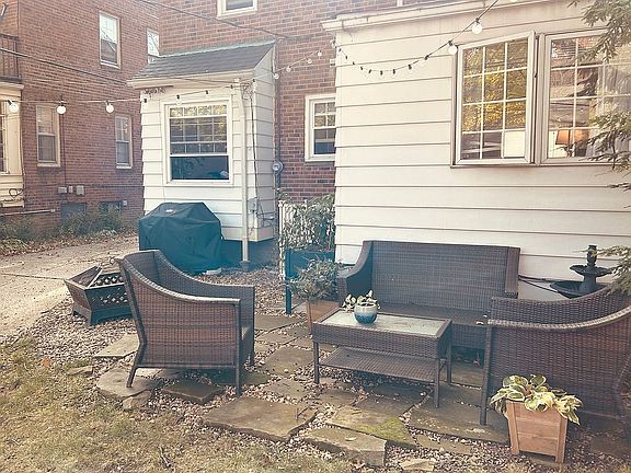 Backyard sitting area