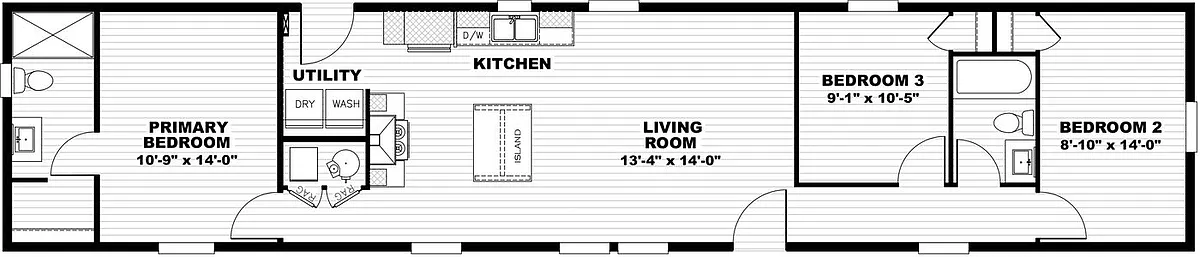 Floor plan 3 Bedroom Single Rental Home